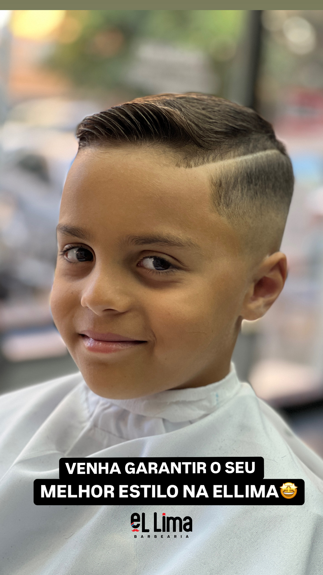 Corte de cabelo realizado pelo Luciano