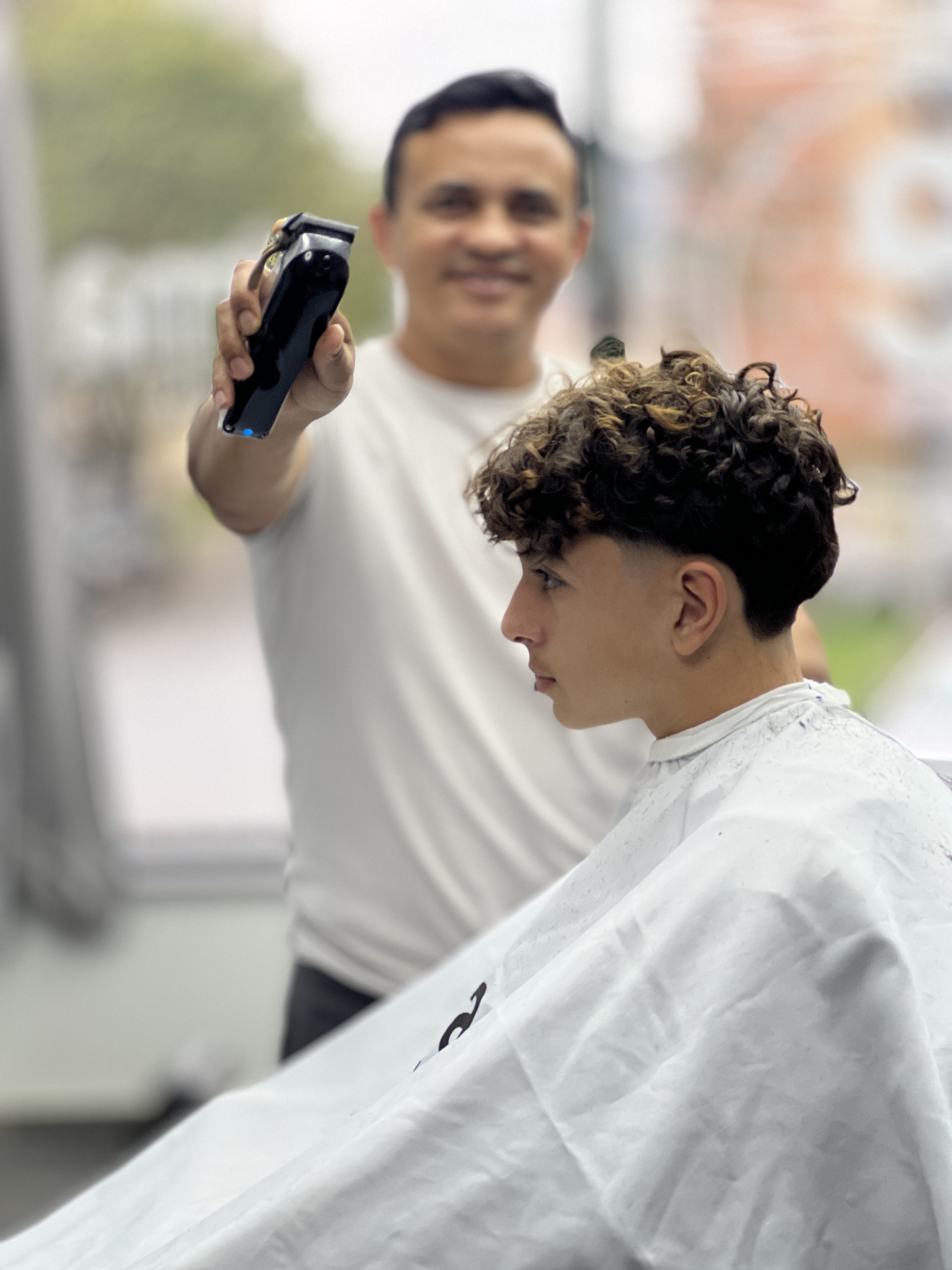 Corte de cabelo realizado pelo Luciano