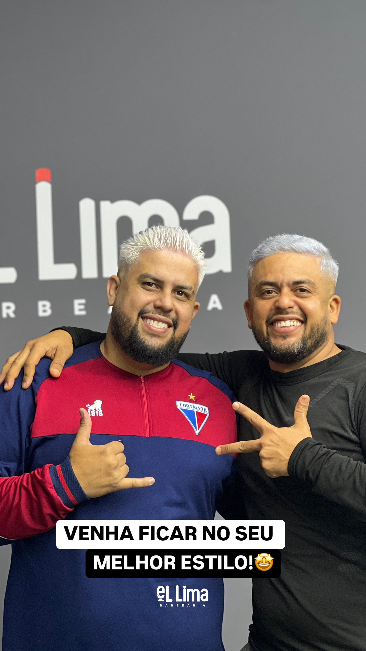 Corte de cabelo realizado pelo Luiz